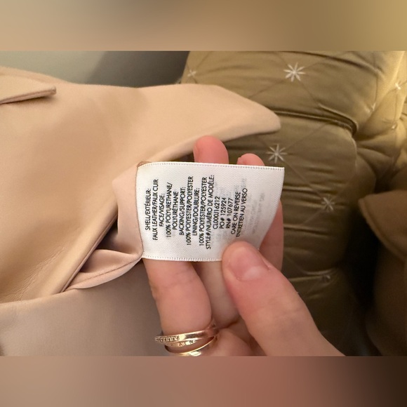 Alice + Olivia Women’s Almond Faux Leather Jacket - Picture 12 of 15